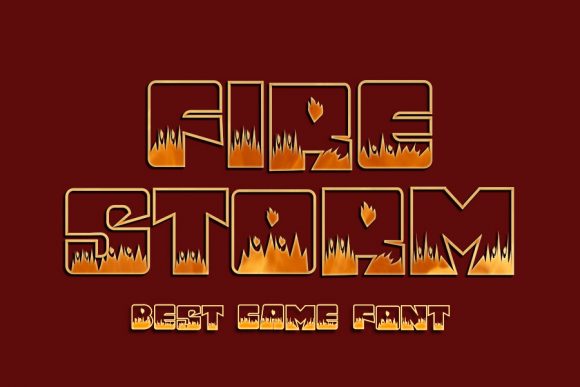 Fire Storm: A Bold Display Font That Ignites Digital Headlines