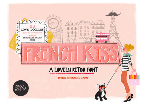 French Kiss: A Retro Display Font for Digital Branding