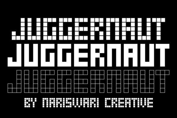 Juggernaut Display Font for Handmade Creators