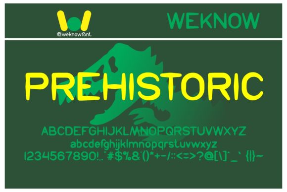 Prehistoric Font: Clean, Bold & Perfect for Handmade Labels & Signs