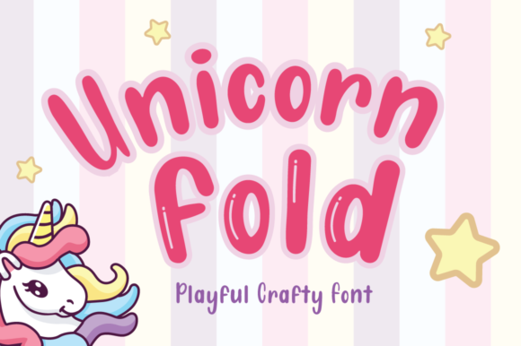 Unicorn Fold: A Playful Display Font for Digital Brands