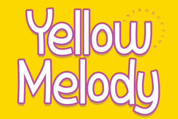 Yellow Melody Display Font for Handmade Creators